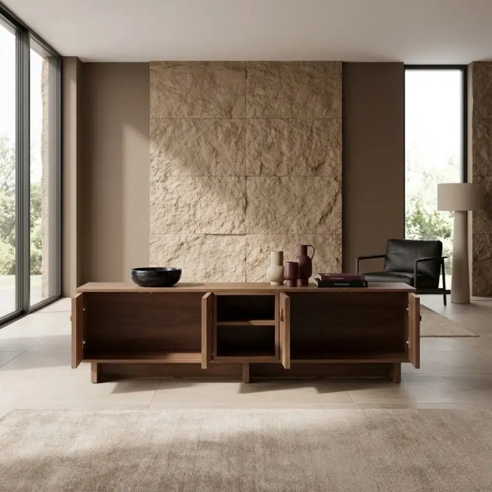 MonoSpace Wooden TV Unit