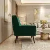 Nelux Green Accent Chair