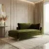 Olive Luxe Modern Velvet Chaise Lounge