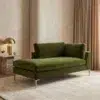 Olive Luxe Modern Velvet Chaise Lounge