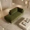 Olive Luxe Modern Velvet Chaise Lounge