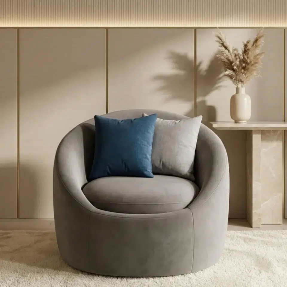 Oversized Fabric Accent Chair