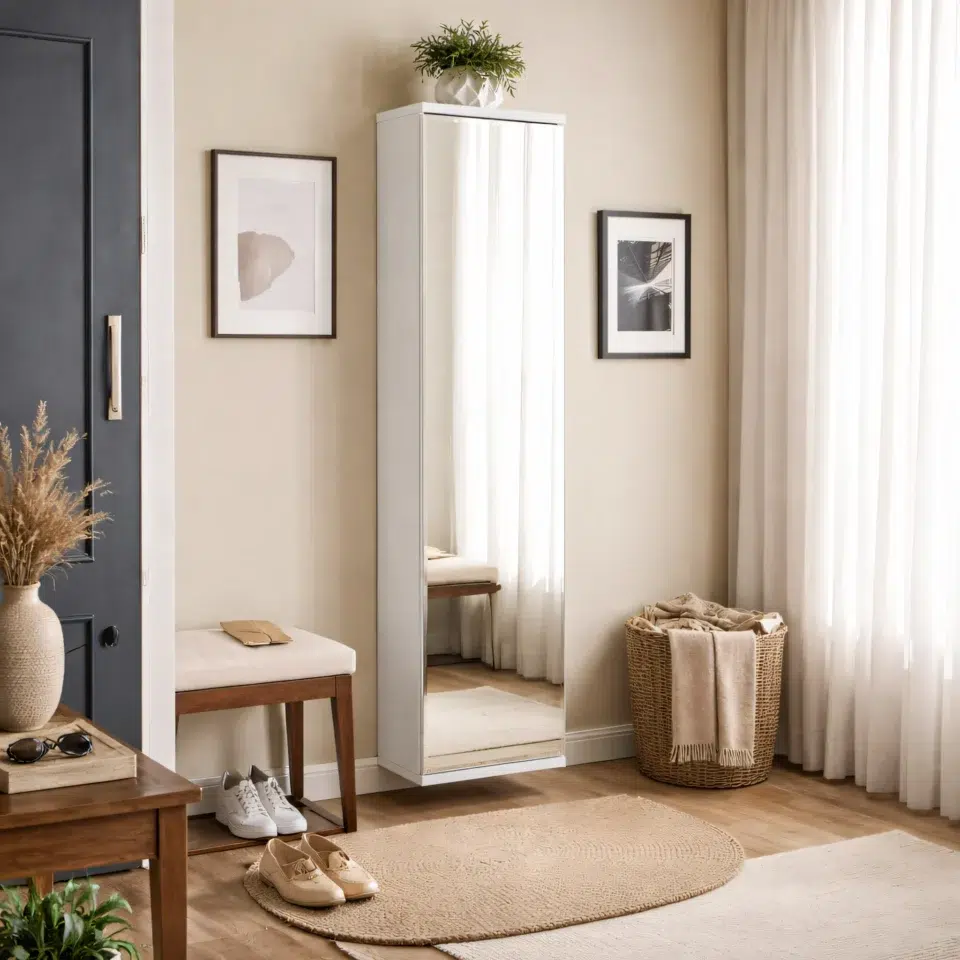 Reflexa Tall Shoe Rack with Mirror…