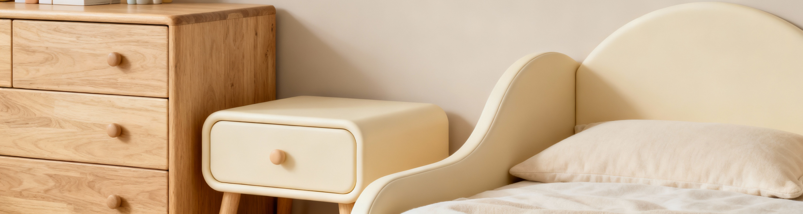 Child safe kids furniture Dubai showing rounded edges non-toxic finish safety rails