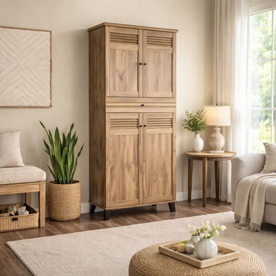 Rustora Shoe Cabinet with Doors…