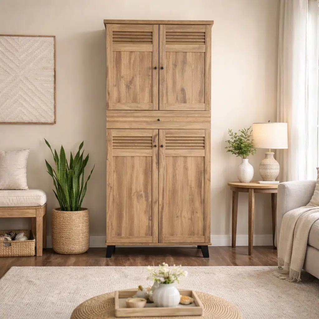 Rustora Shoe Cabinet with Doors