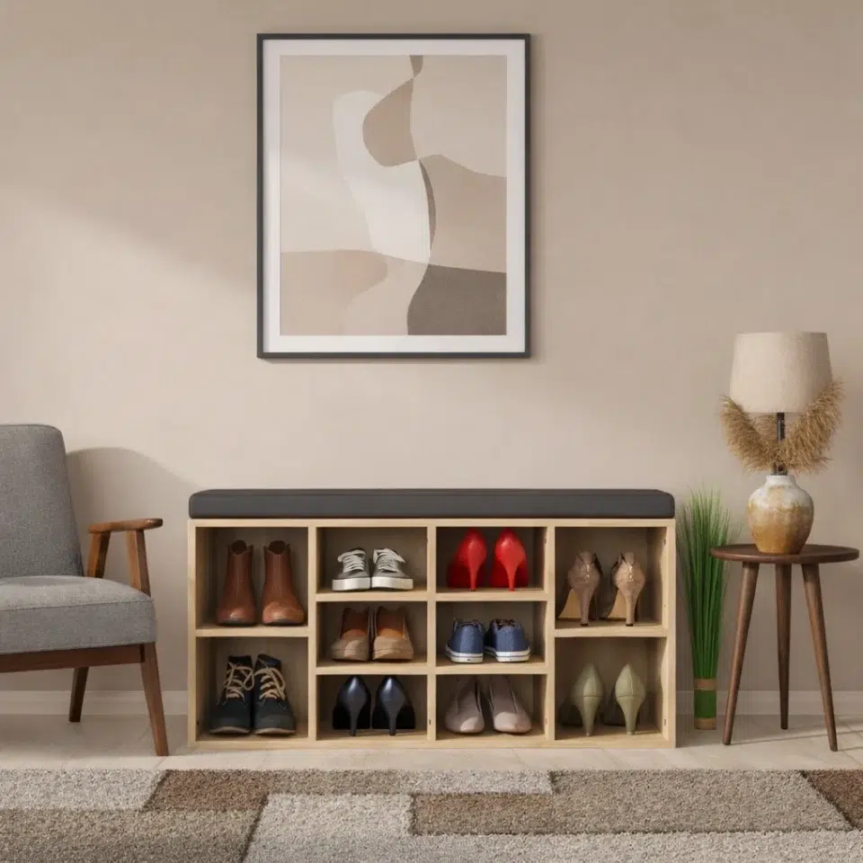 Seatra Entryway Shoe Bench