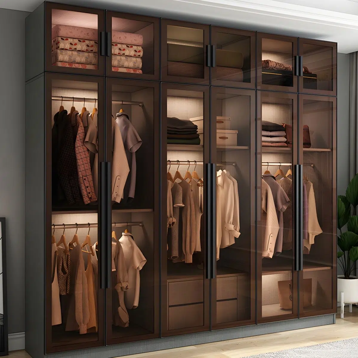 Signature Elite Glass Wardrobe