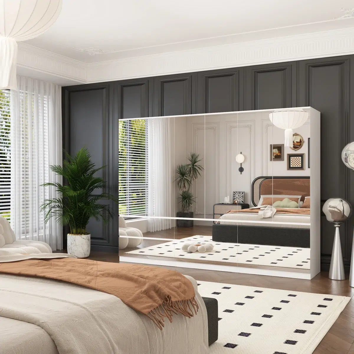 UrbanLine Luxury Mirrored Wardrobe