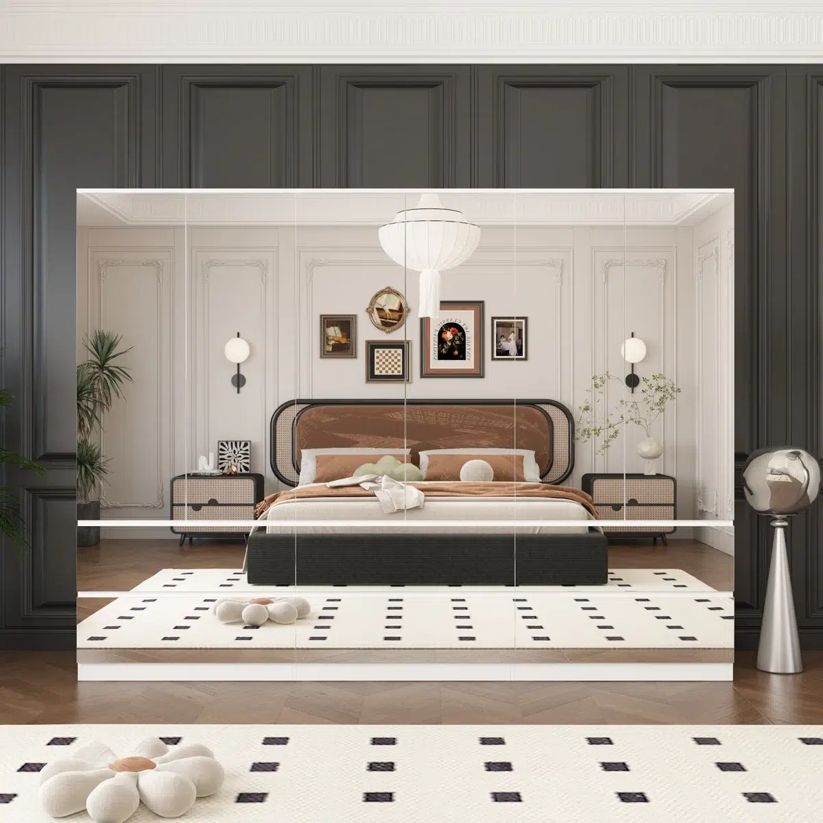 UrbanLine Luxury Mirrored Wardrobe