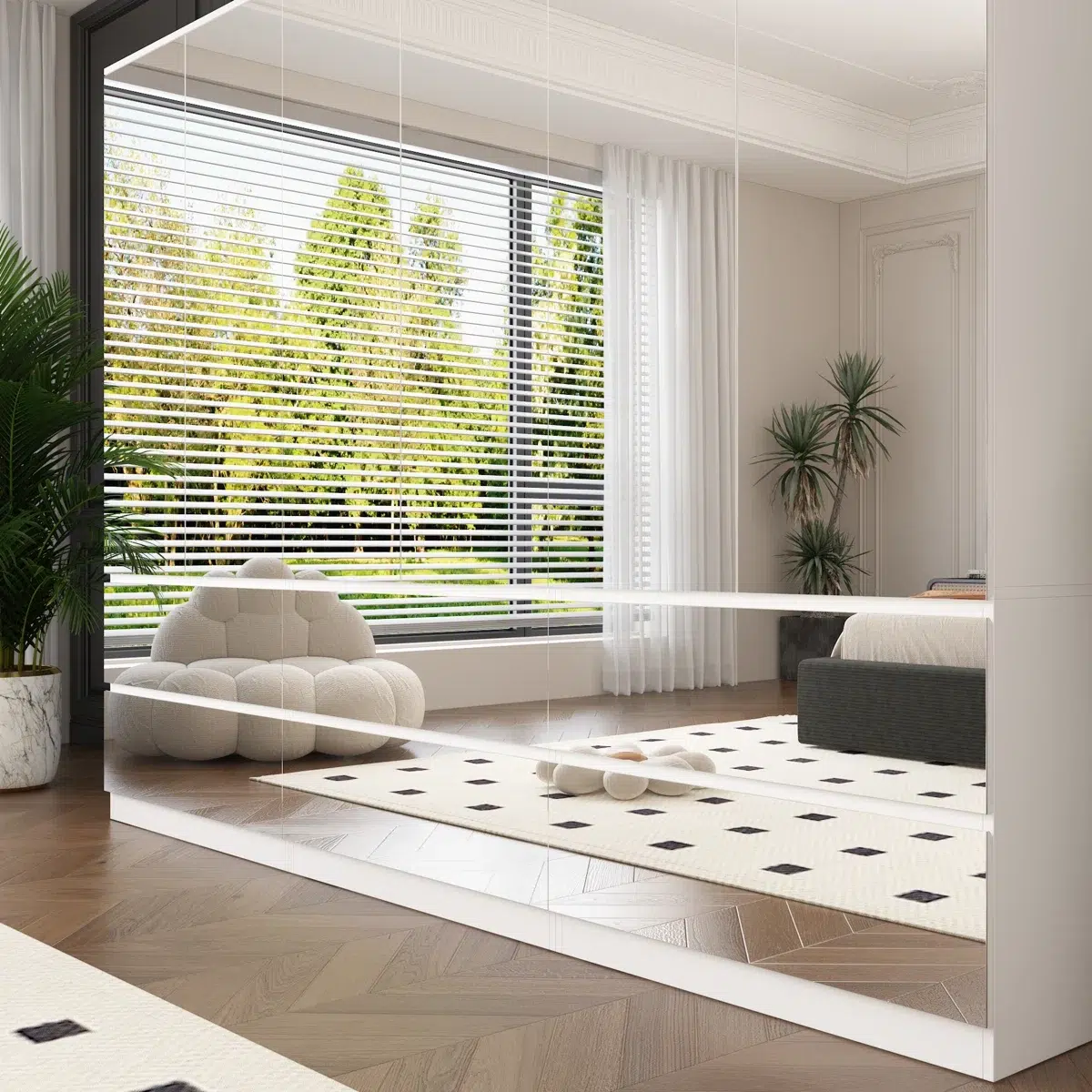 UrbanLine Luxury Mirrored Wardrobe