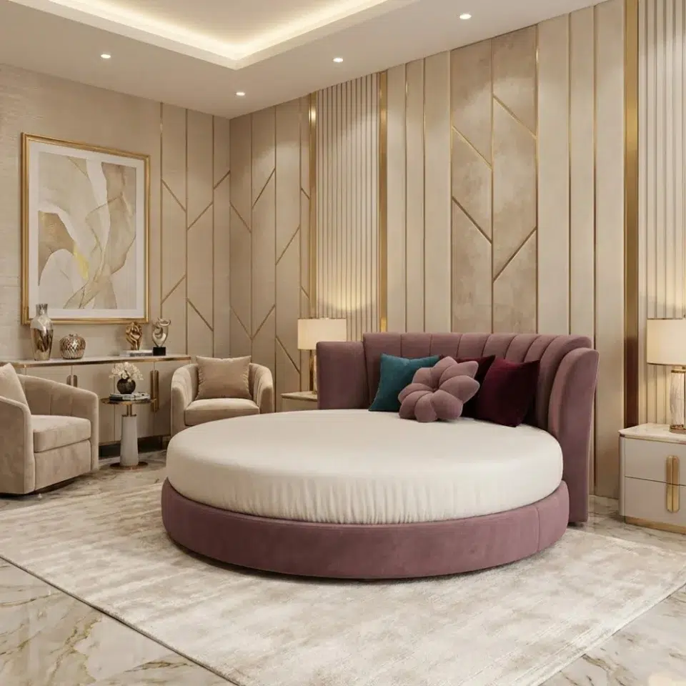 Velora Luxury Round Upholstered Bed…