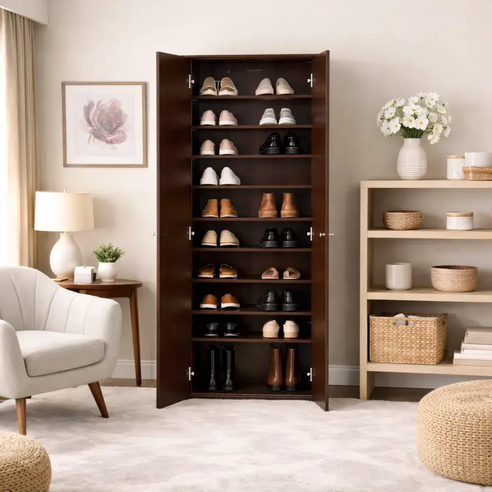 Walnora Tall Shoe Storage Cabinet…