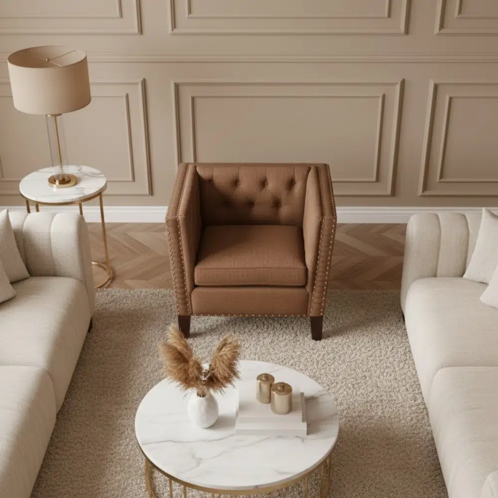 West Tufted Arm Chair