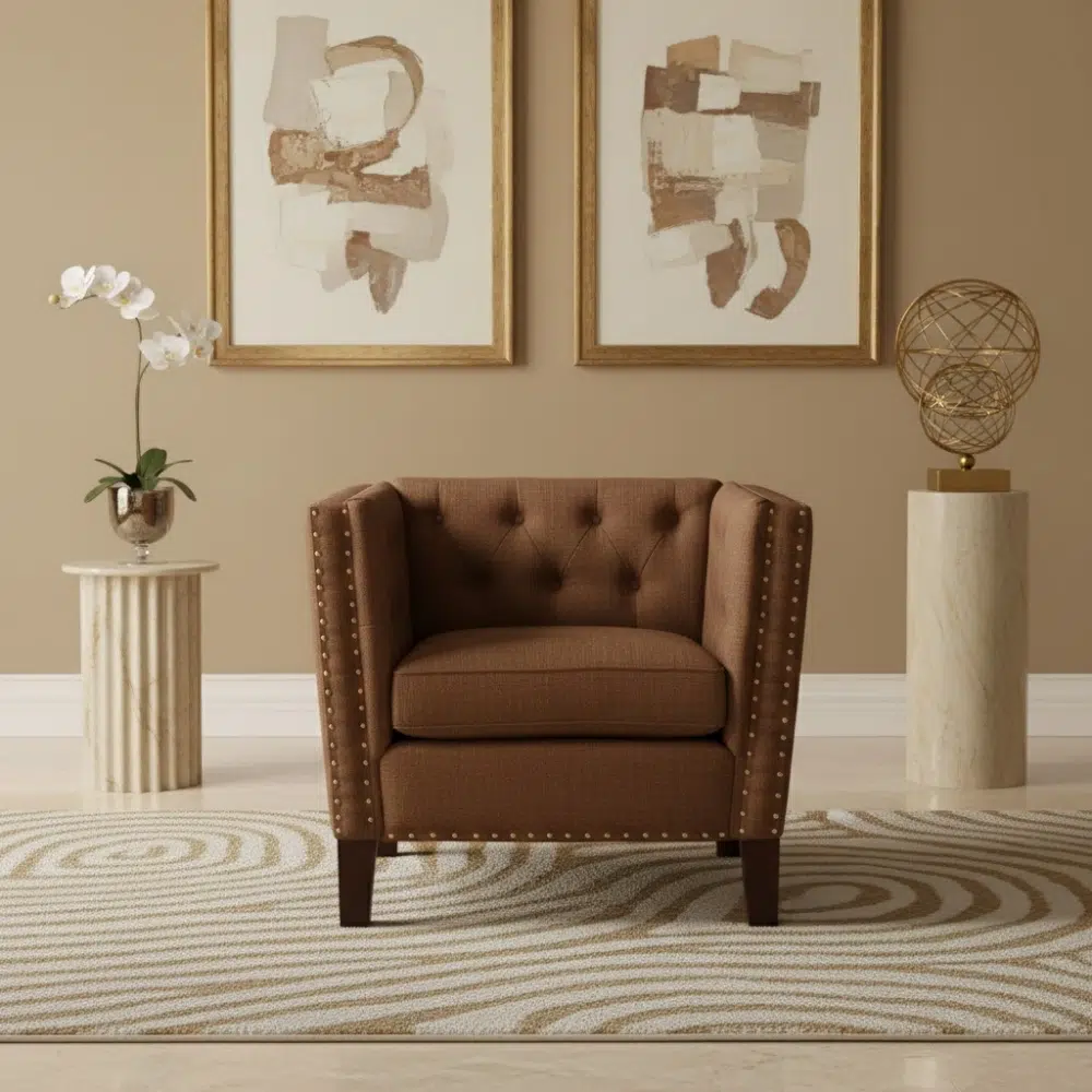 West Tufted Arm Chair