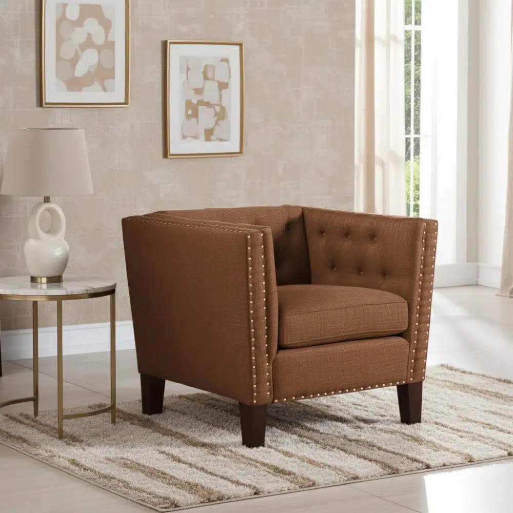 West Tufted Arm Chair