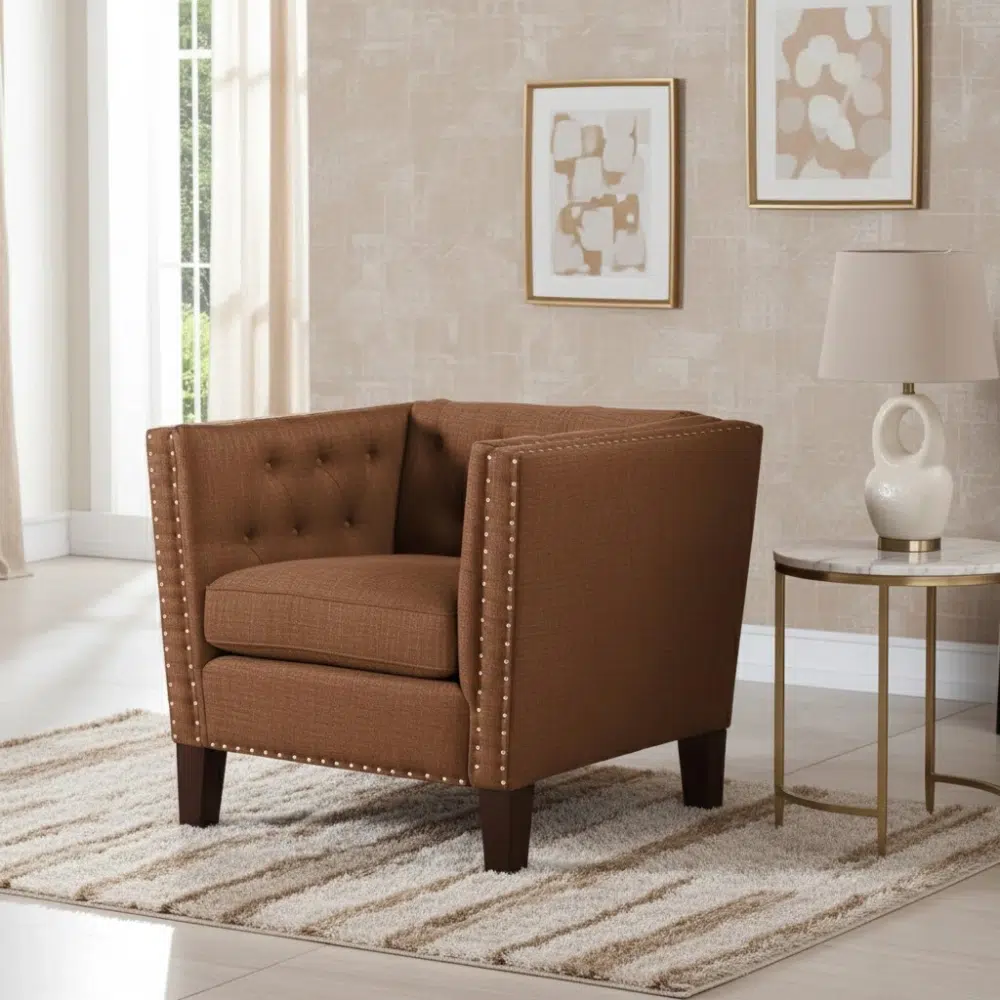 West Tufted Arm Chair