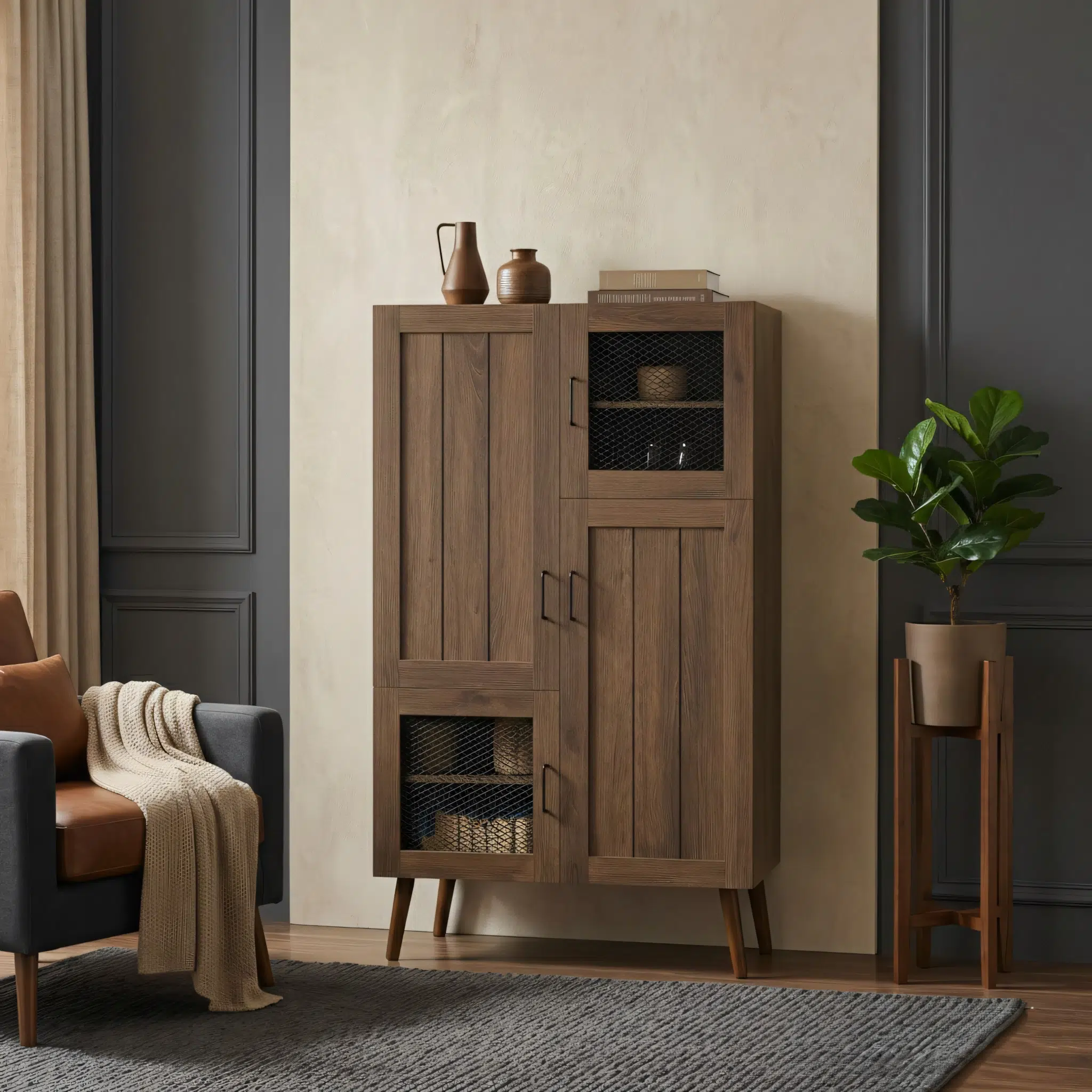 Woodyn Shoe Cabinet with Doors