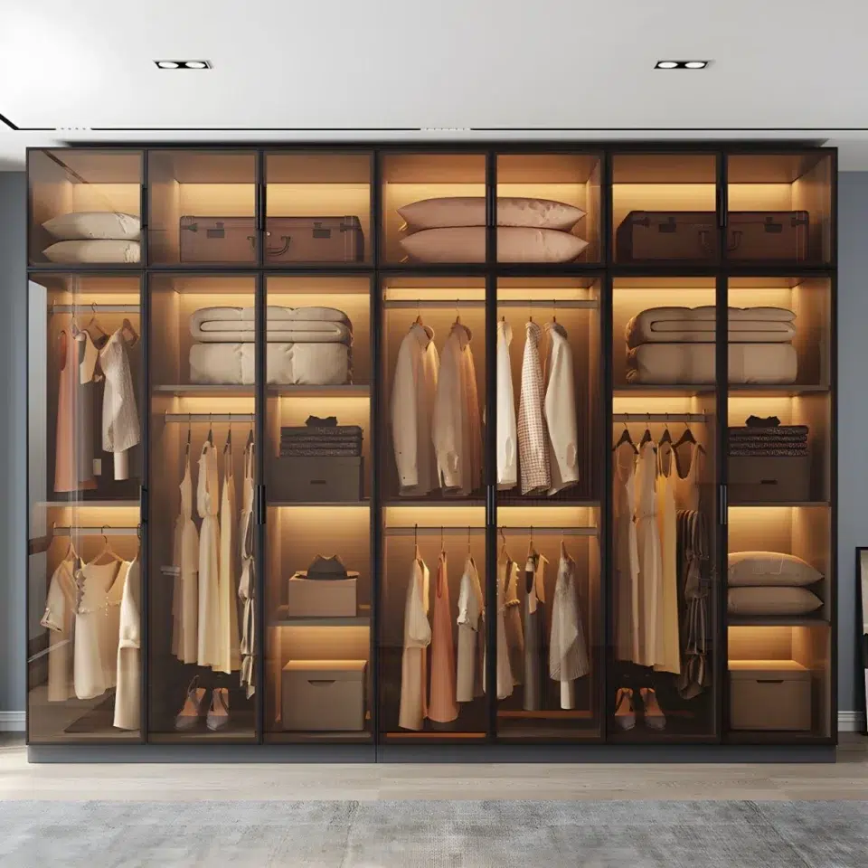 ZenSpace Luxury Glass Wardrobe