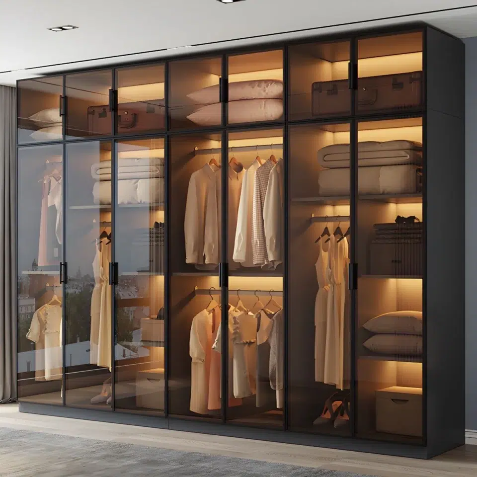 ZenSpace Luxury Glass Wardrobe