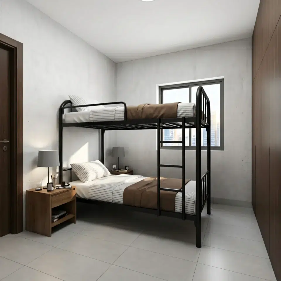 Black Army Steel Bunk Bed