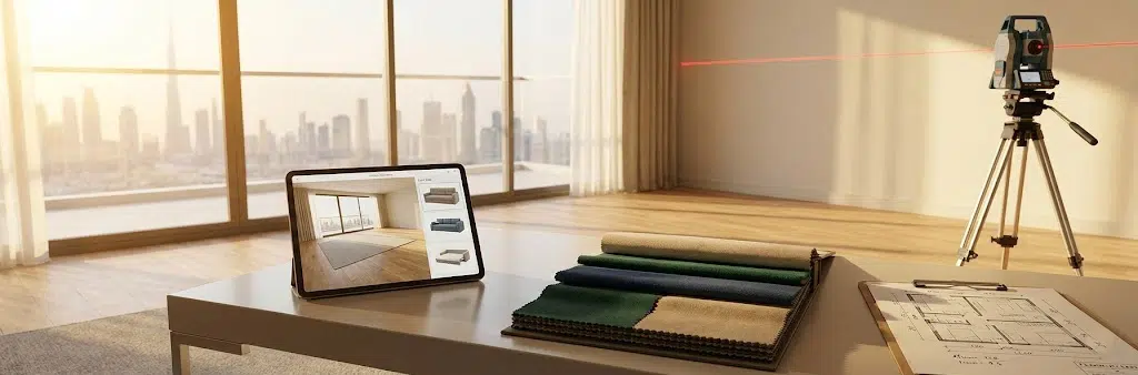 Free professional home visit consultation service for sofa beds in Dubai homes with expert measurement and personalized recommendations