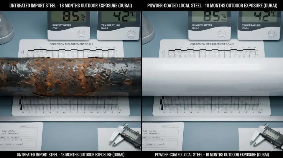 Independent climate testing comparing different bunk bed suppliers in UAE manufacturing standards