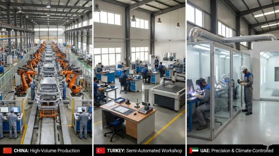 Manufacturing facility comparison between different bunk bed suppliers in UAE source categories