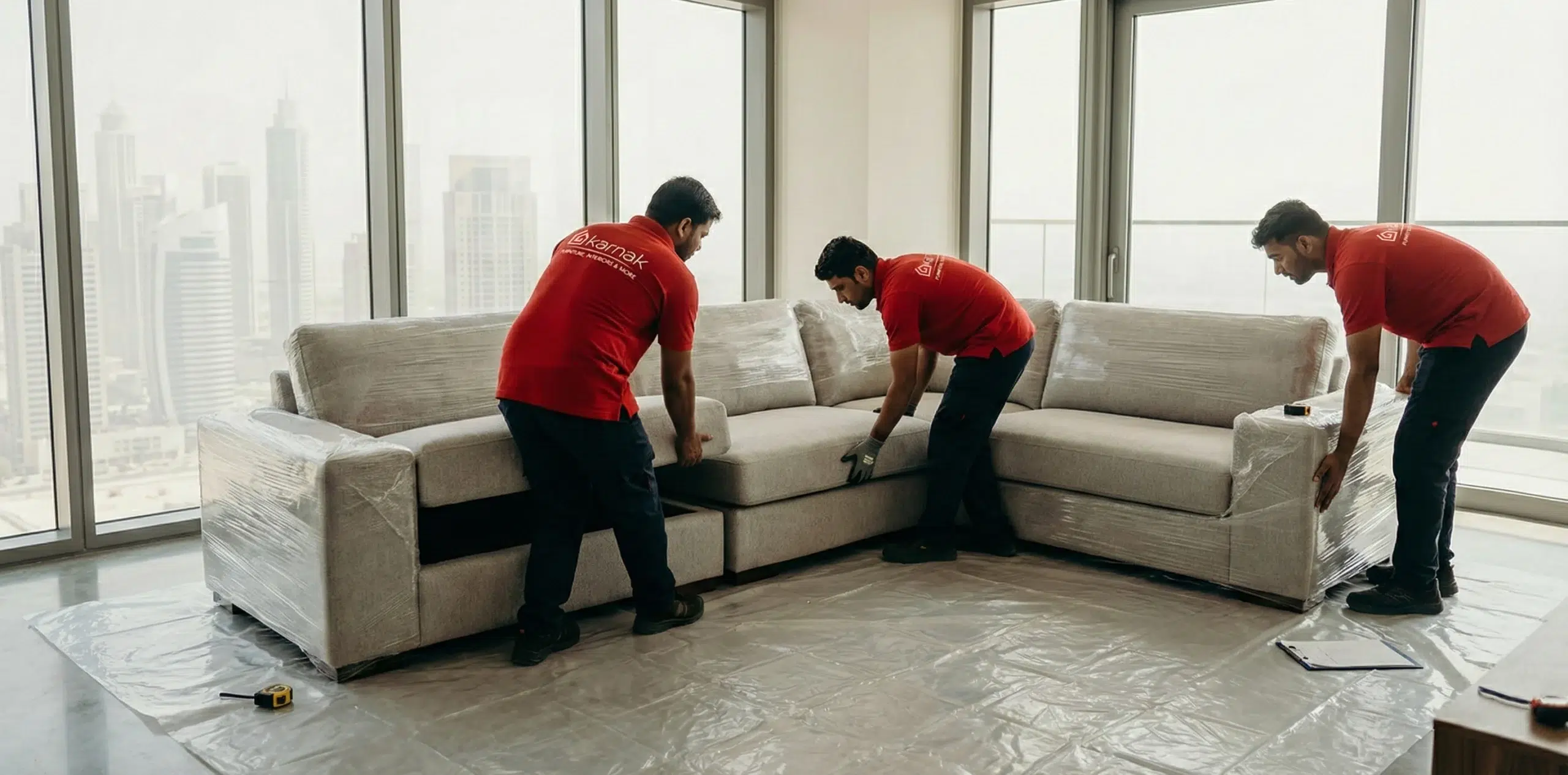 Professional furniture delivery Dubai - At Karnak Home installation service UAE