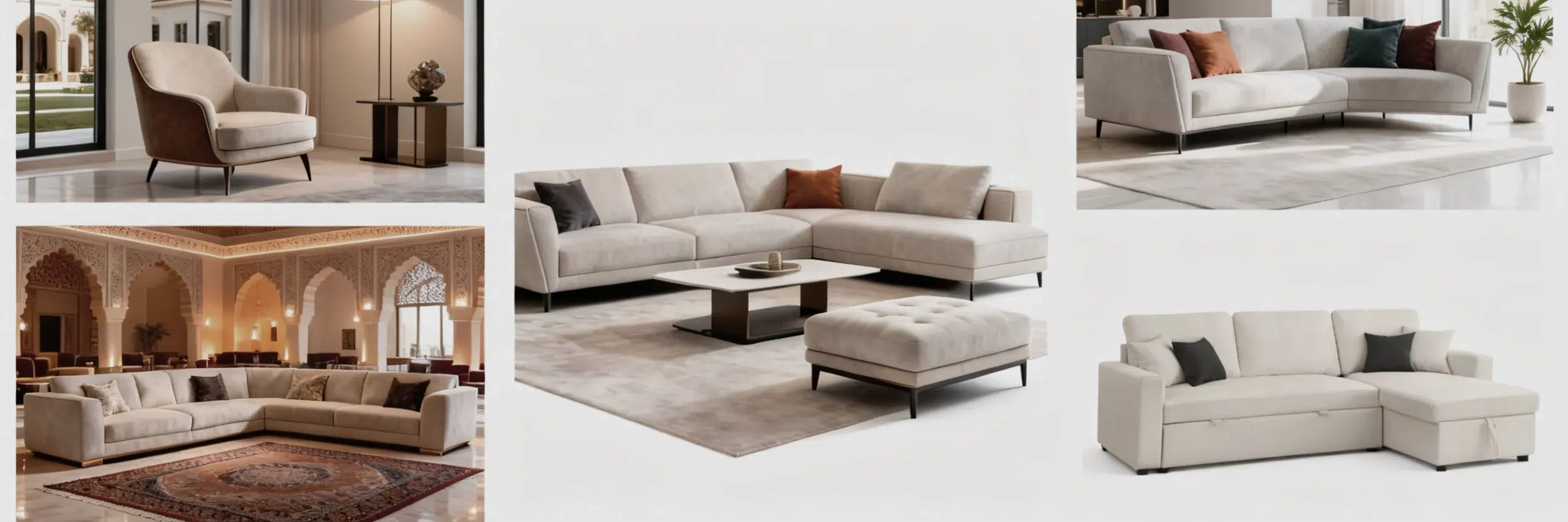 Sofa collection Dubai - Complete range from 1-seater to corner sofas, UAE's largest selection at Karnak Home