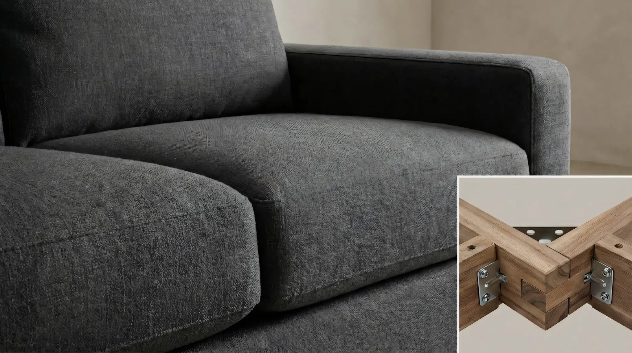 UAE-certified living room furniture materials - E1-grade wood, non-toxic finishes, Dubai safety standards by karnak home