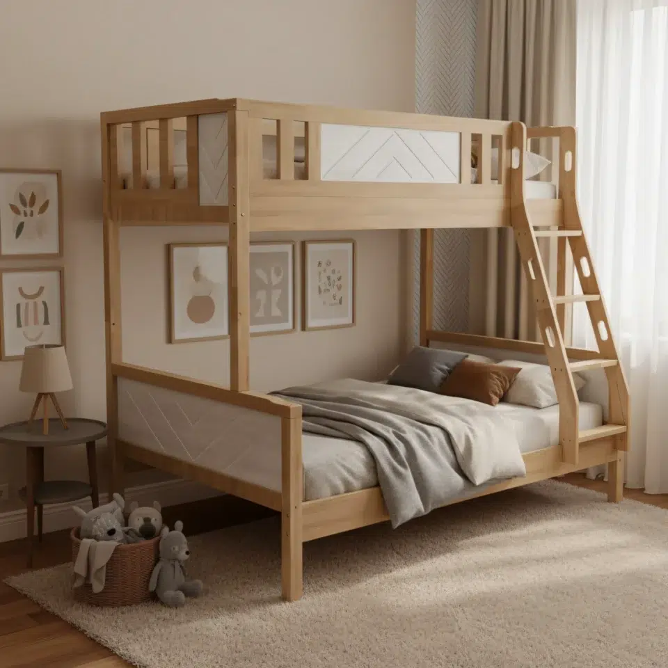 Noirvex Wooden Bunk Bed