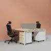 2-Person Office Workstation with Divider