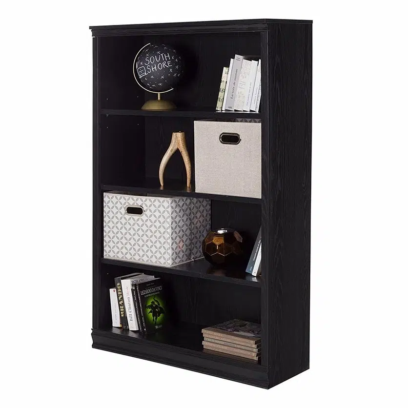 4 Tier Black Bookshelf