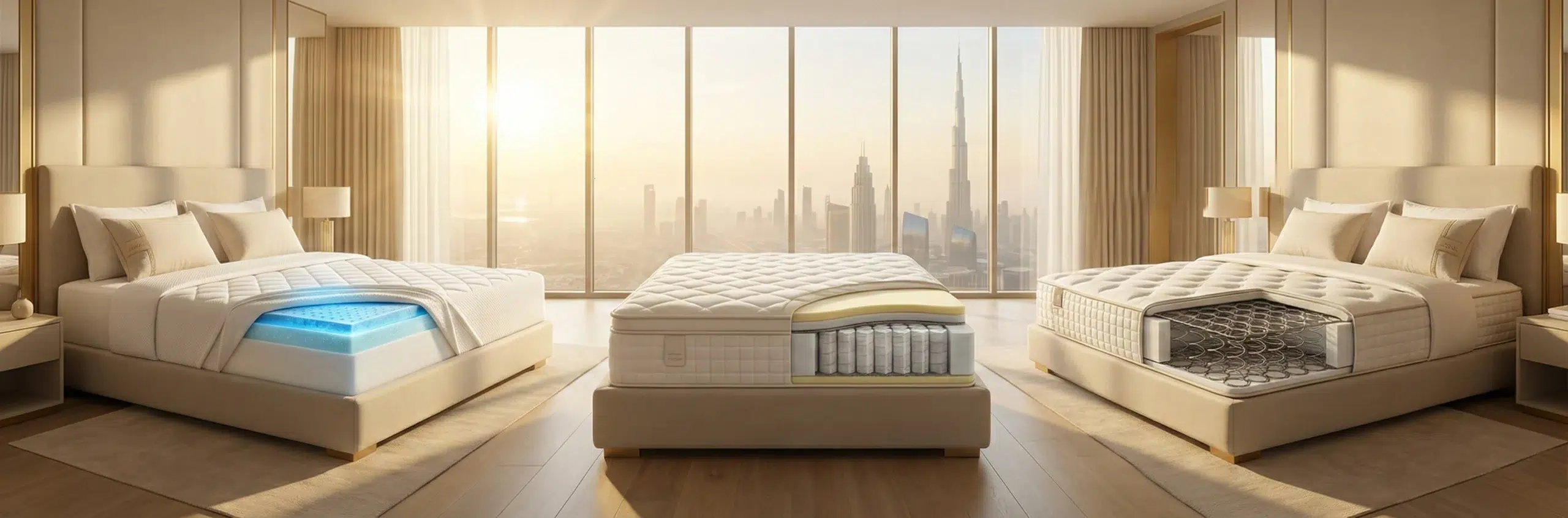 Karnak Home mattresses Dubai best mattress collection king size queen memory foam pocket spring UAE bedroom furniture