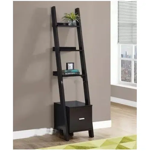 Ladder Bookshelf Black