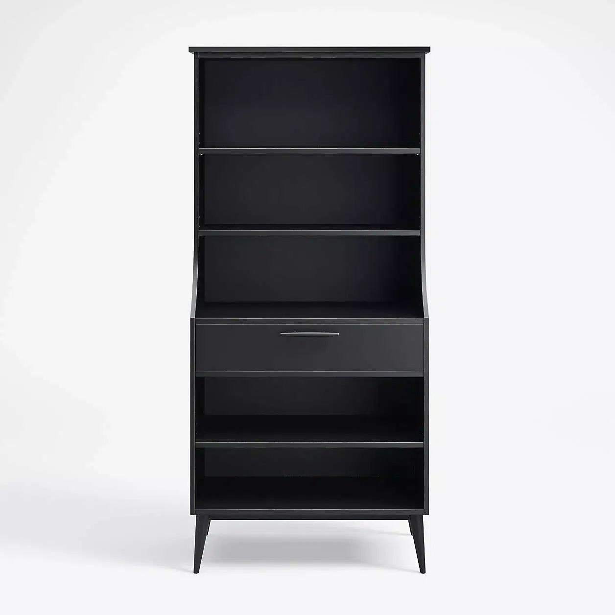 Wooden Storage Bookcase Black