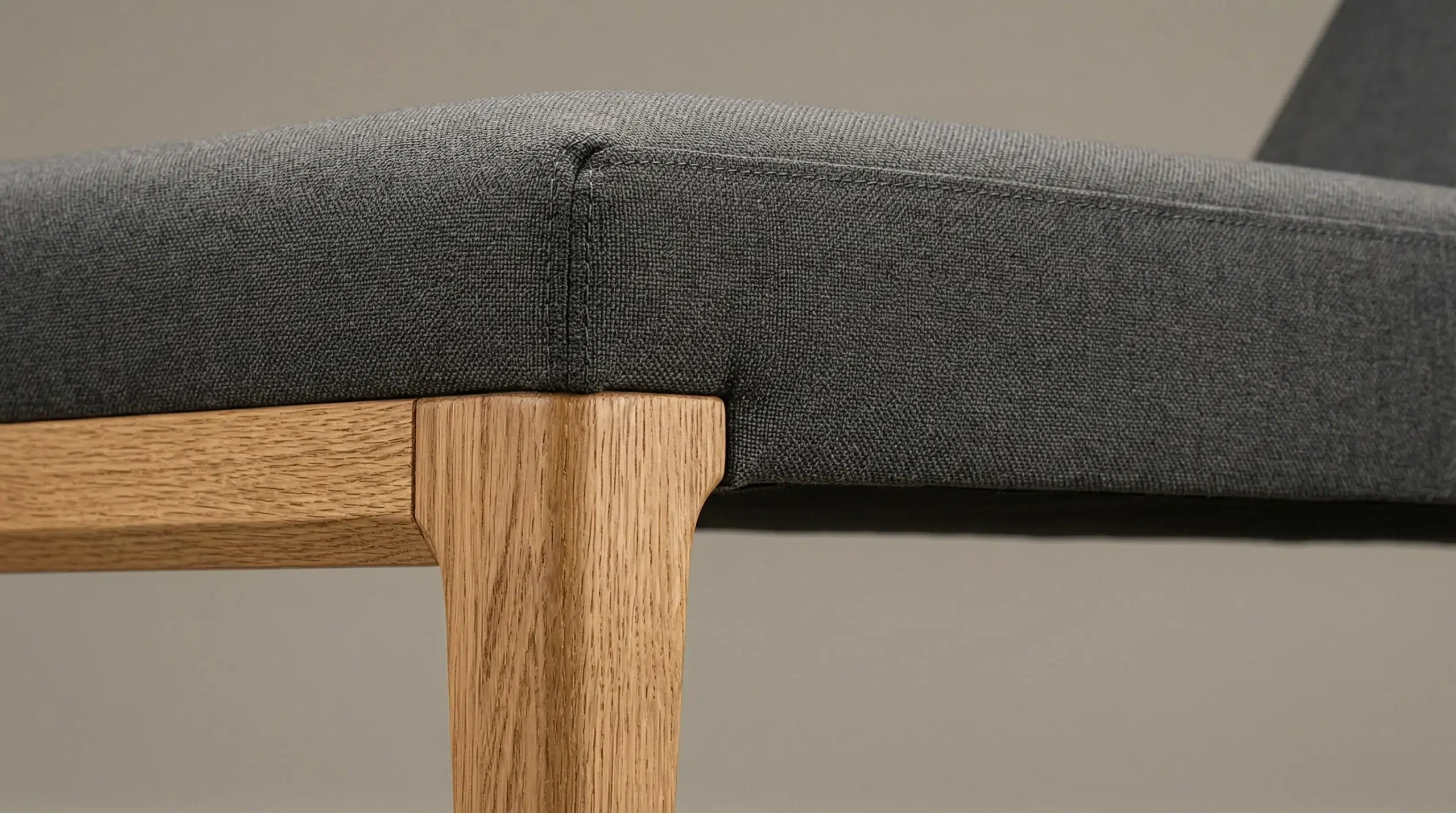 Quality chaise lounge construction, UAE-made Karnak Home frame detail