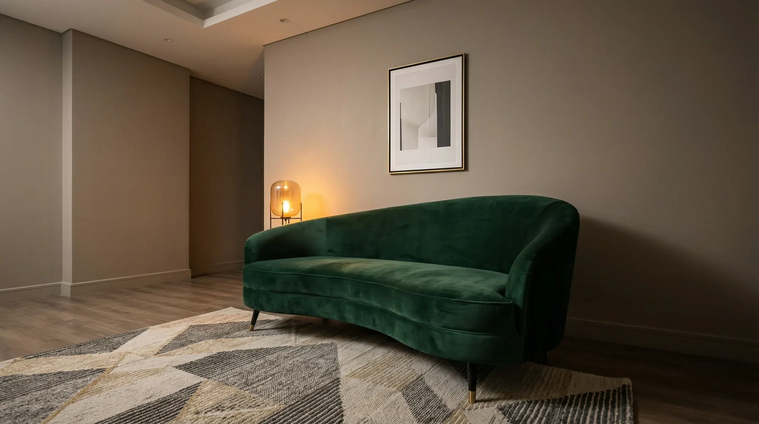 Velvet chaise lounge Dubai modern interior Karnak Home