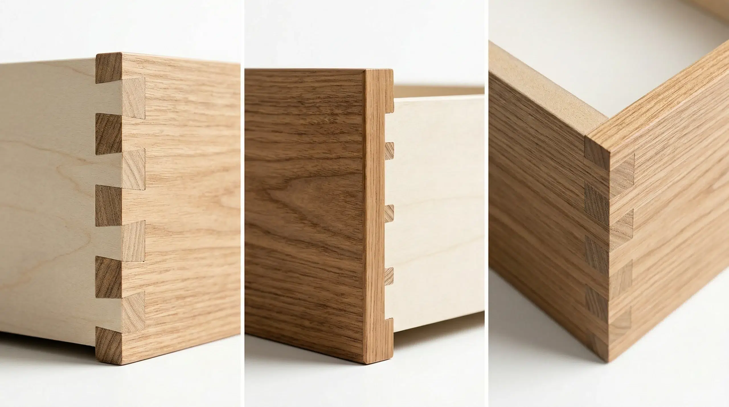 Quality bedroom sets construction — close-up of precision drawer joint and edge banding UAE furniture