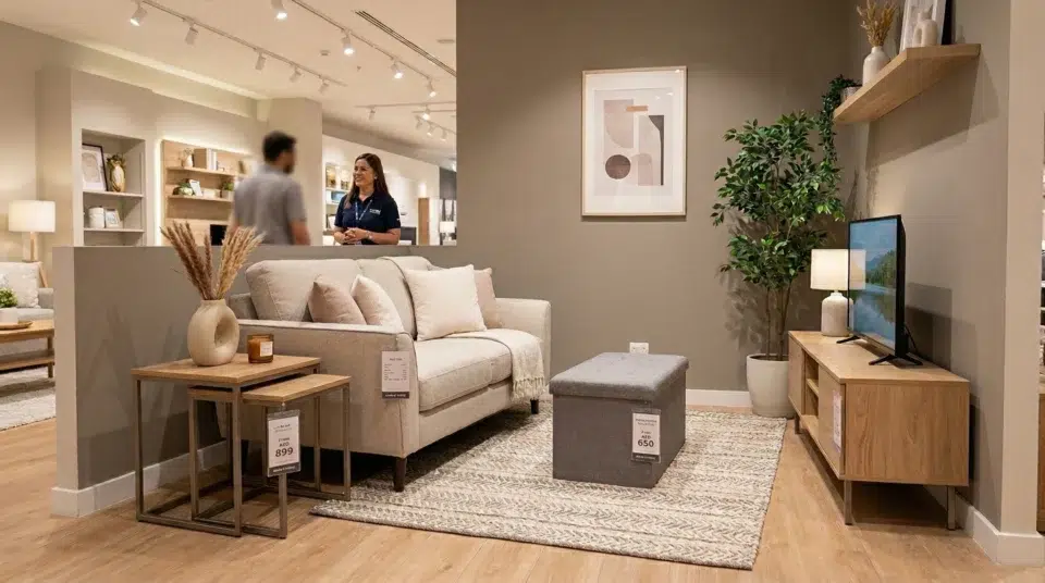 Karnak Home affordable living room furniture showroom UAE 2026 — budget sofas from AED 2400