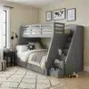 Heavy Duty Grey Bunk Bed
