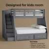 Heavy Duty Grey Bunk Bed