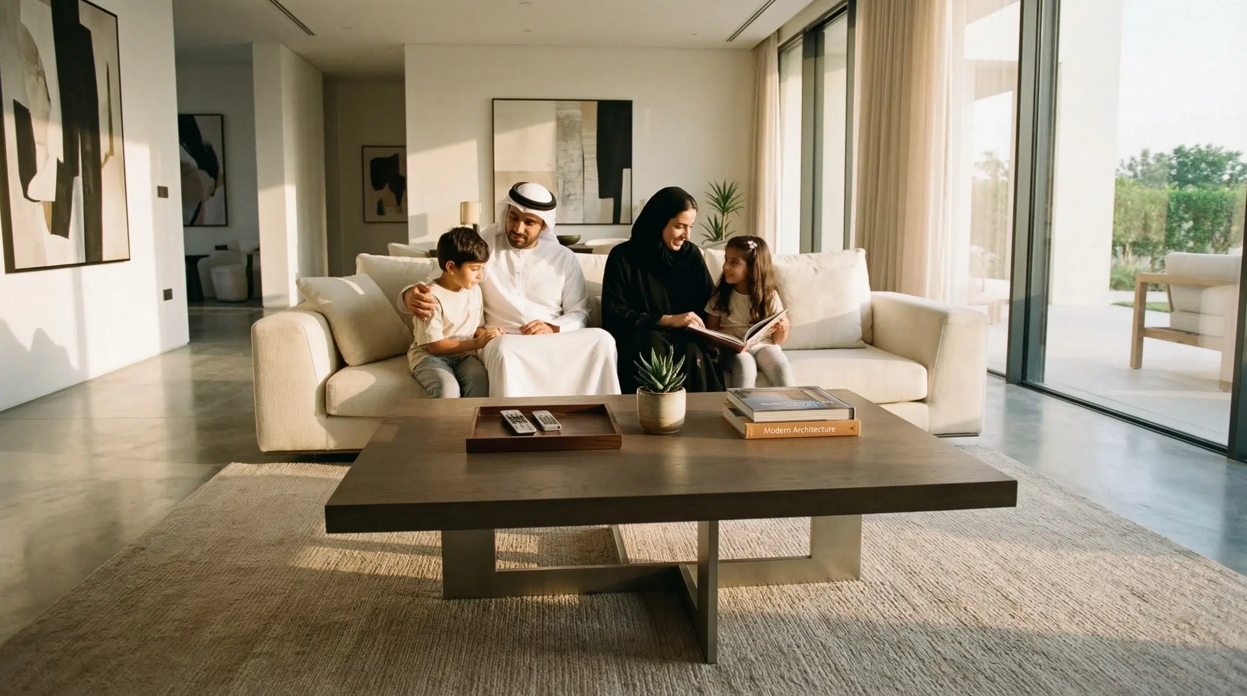 centre tables Dubai modern living room UAE-made Karnak Home wood storage L-shaped sofa family