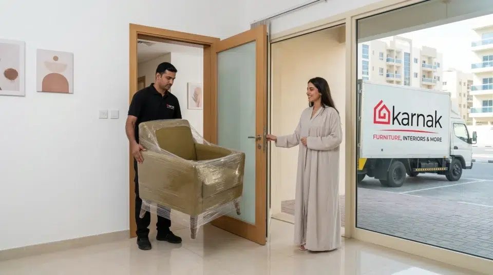 Karnak Home affordable accent chair delivery Al Nahda Sharjah UAE professional service