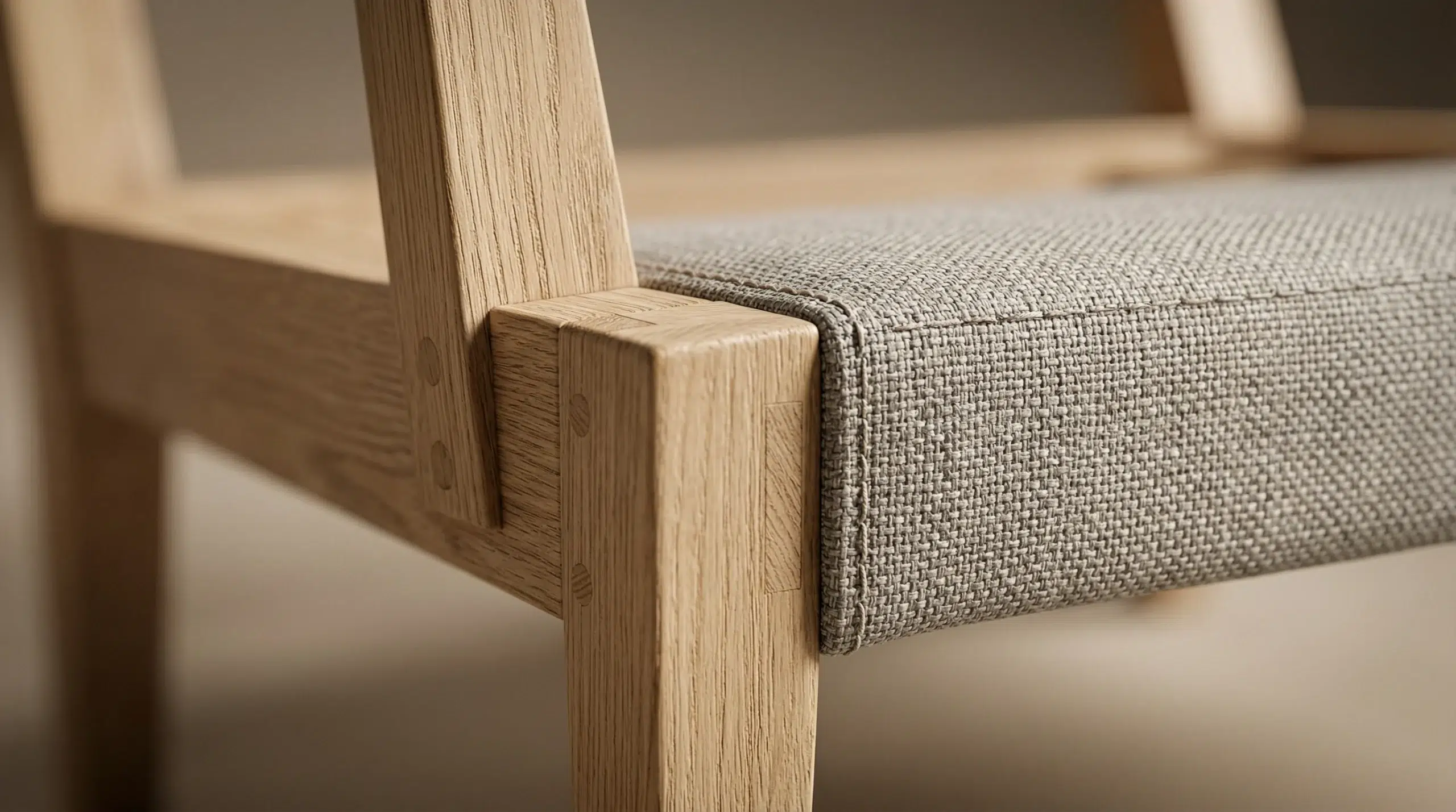 Quality loveseat sofa construction, UAE-made hardwood frame, stitching detail, Karnak Home