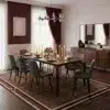 Glass Top Dining Set 9 Piece