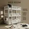 Triple Toddler White Bunk Bed