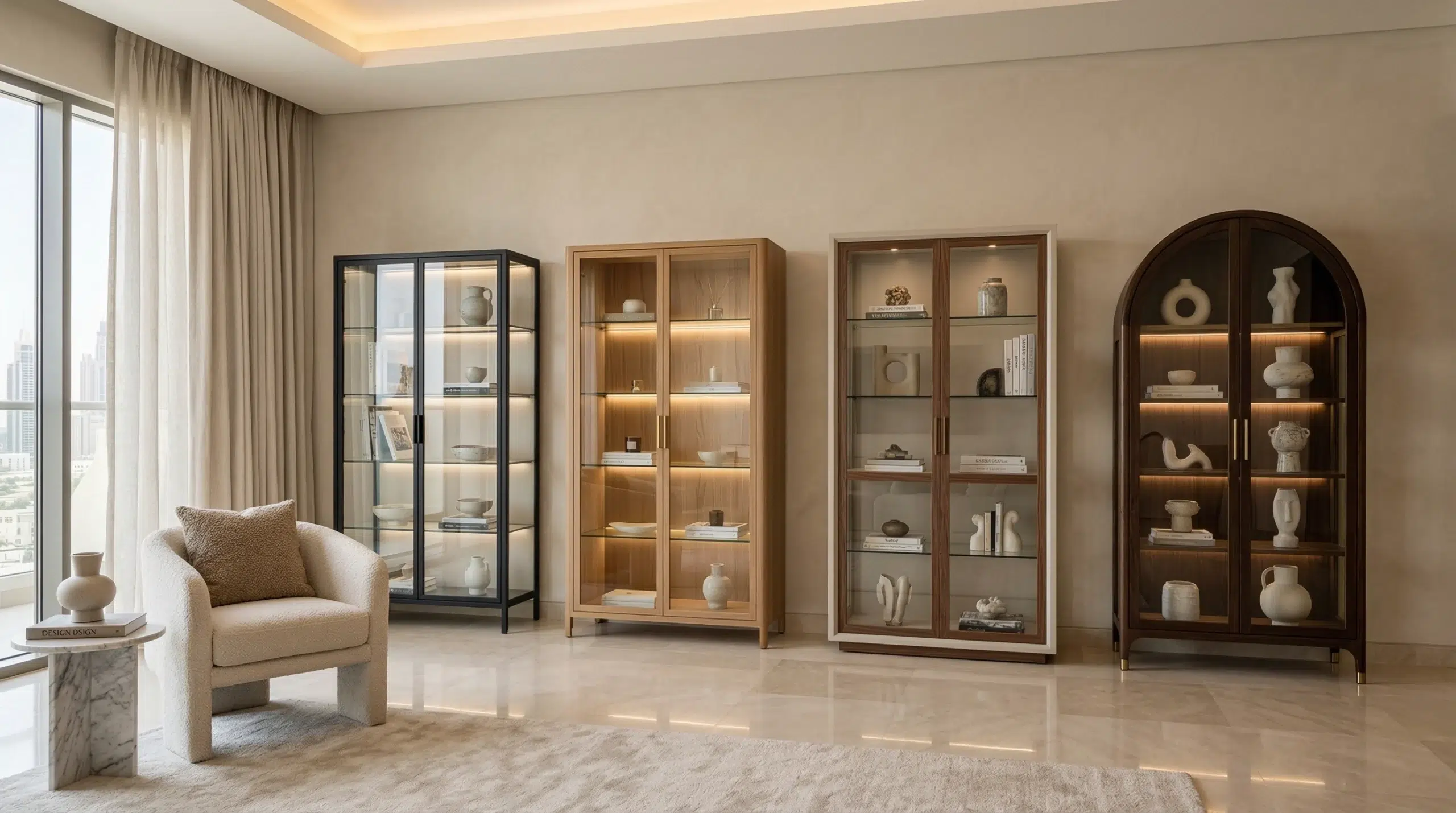 Display unit collections Karnak Home Dubai living room UAE showcase