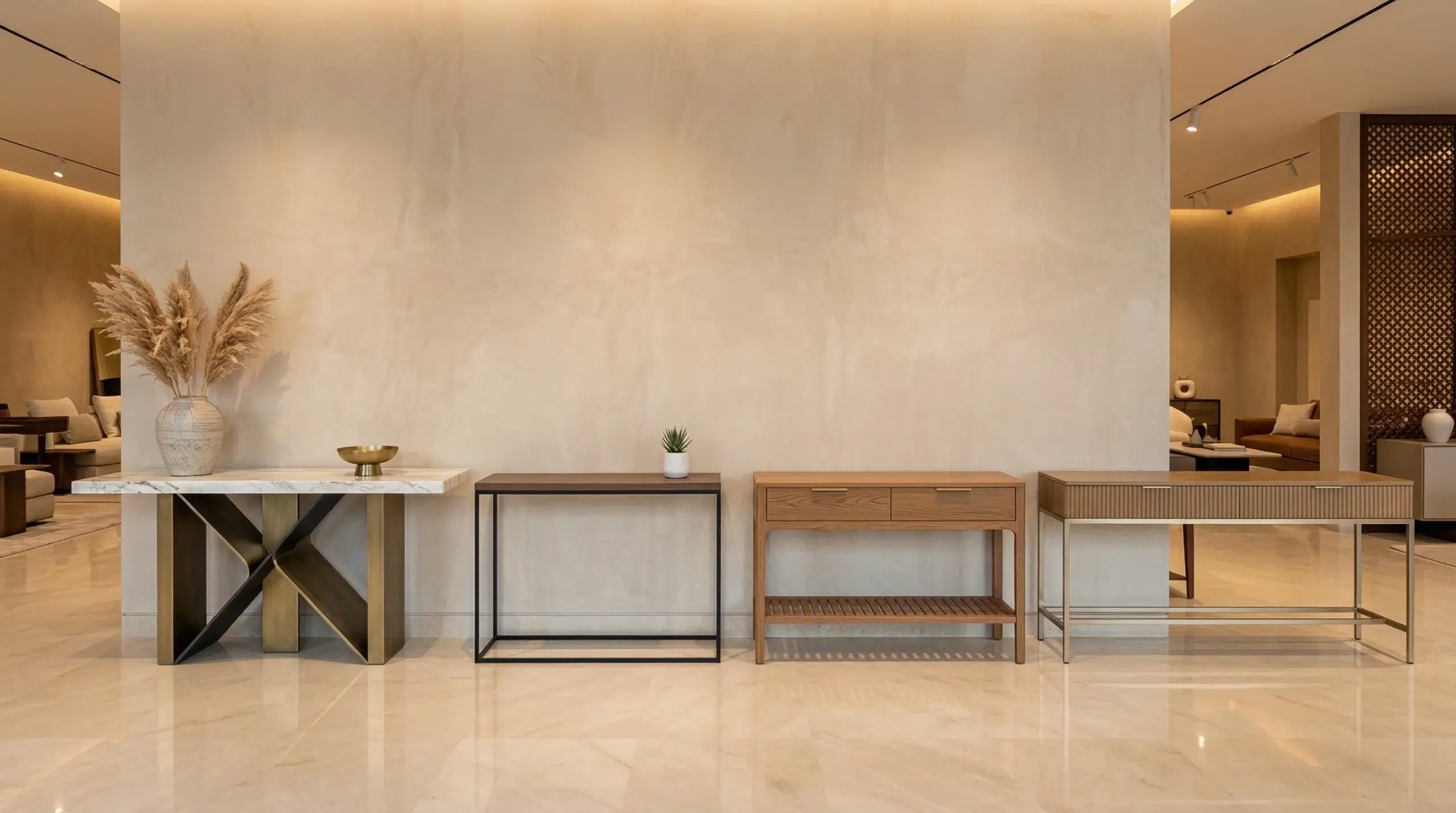 console table collections Dubai entryway narrow storage modern Karnak Home UAE showroom range